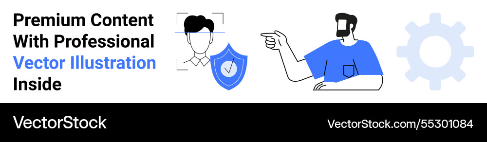 Facial recognition and data security concept Facial recognition and data security concept vector image