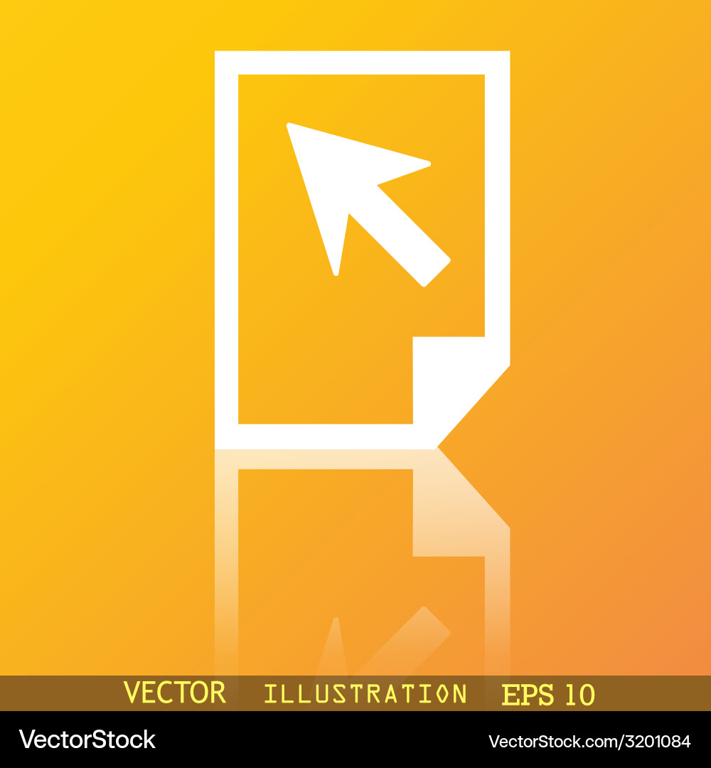 File document icon symbol flat modern web design Vector Image