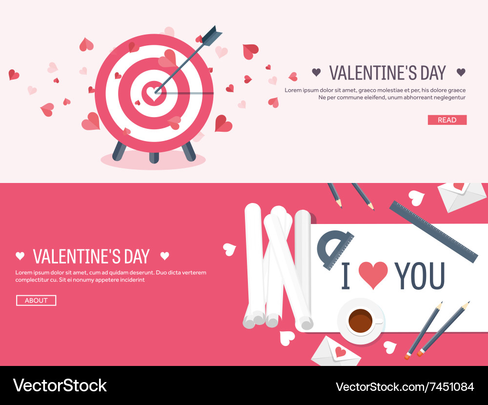 Flat background with target vector image