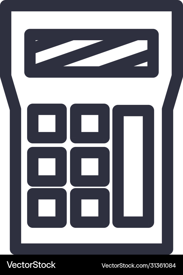 Isolated calculator line style icon design Vector Image