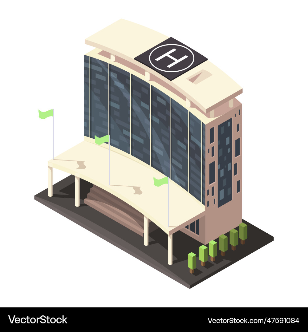 Isometric skyscraper building for map creating Isometric skyscraper building for map creating Vector Image