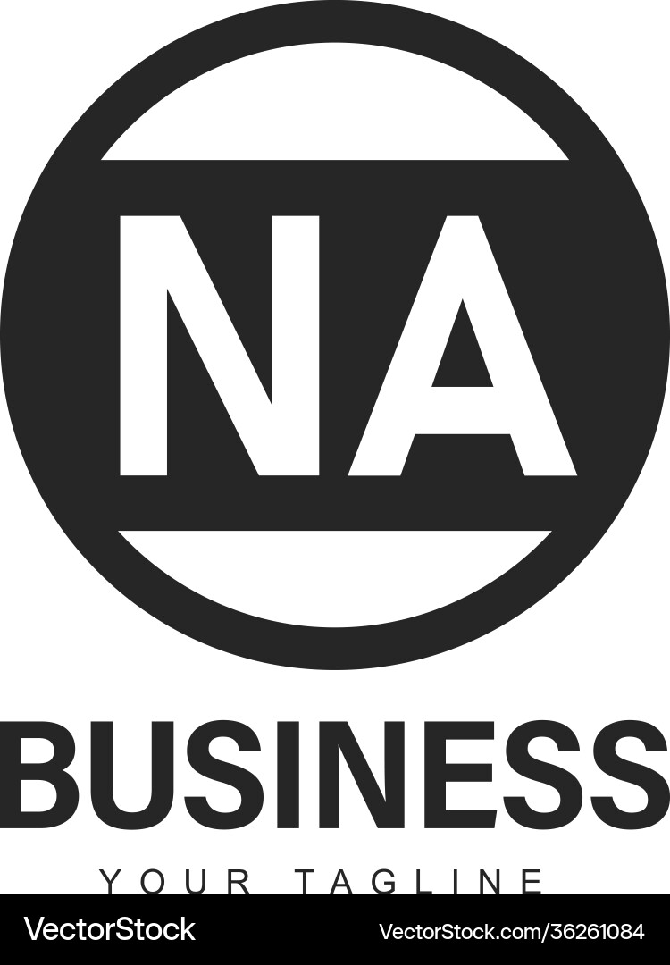 Na initial a logo design with abstract style Na initial a logo design with abstract style vector image