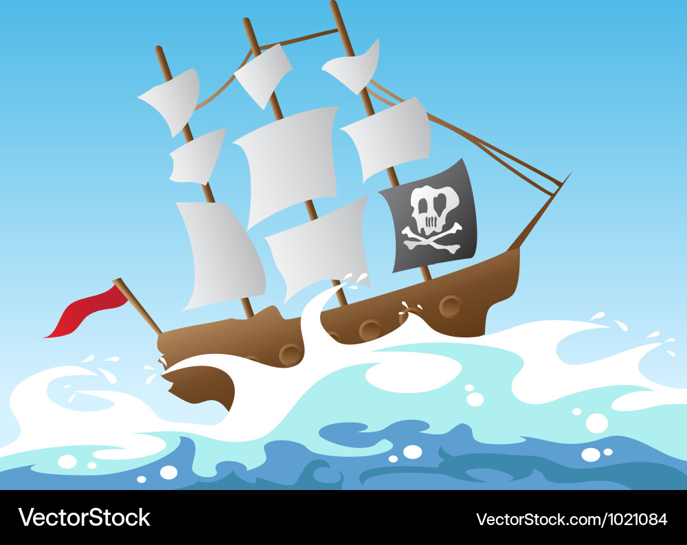 Pirate ship Royalty Free Vector Image - VectorStock