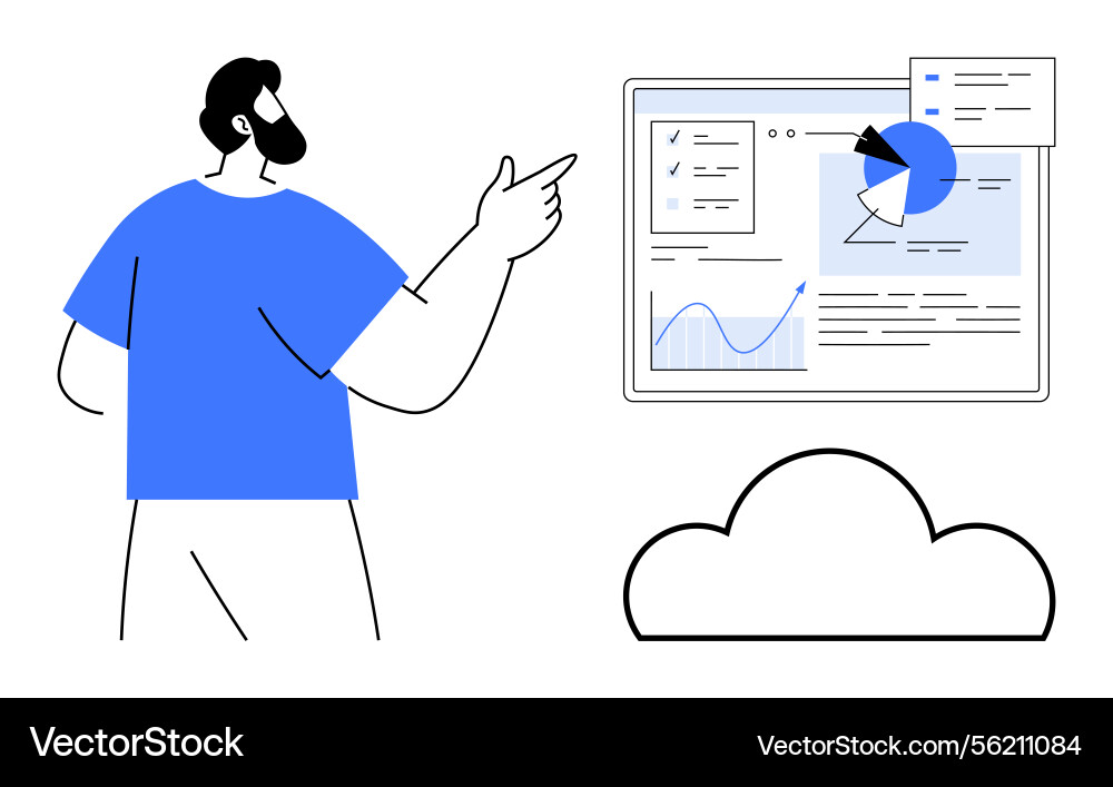 Professional analyzing data dashboard with charts Professional analyzing data dashboard with charts vector image