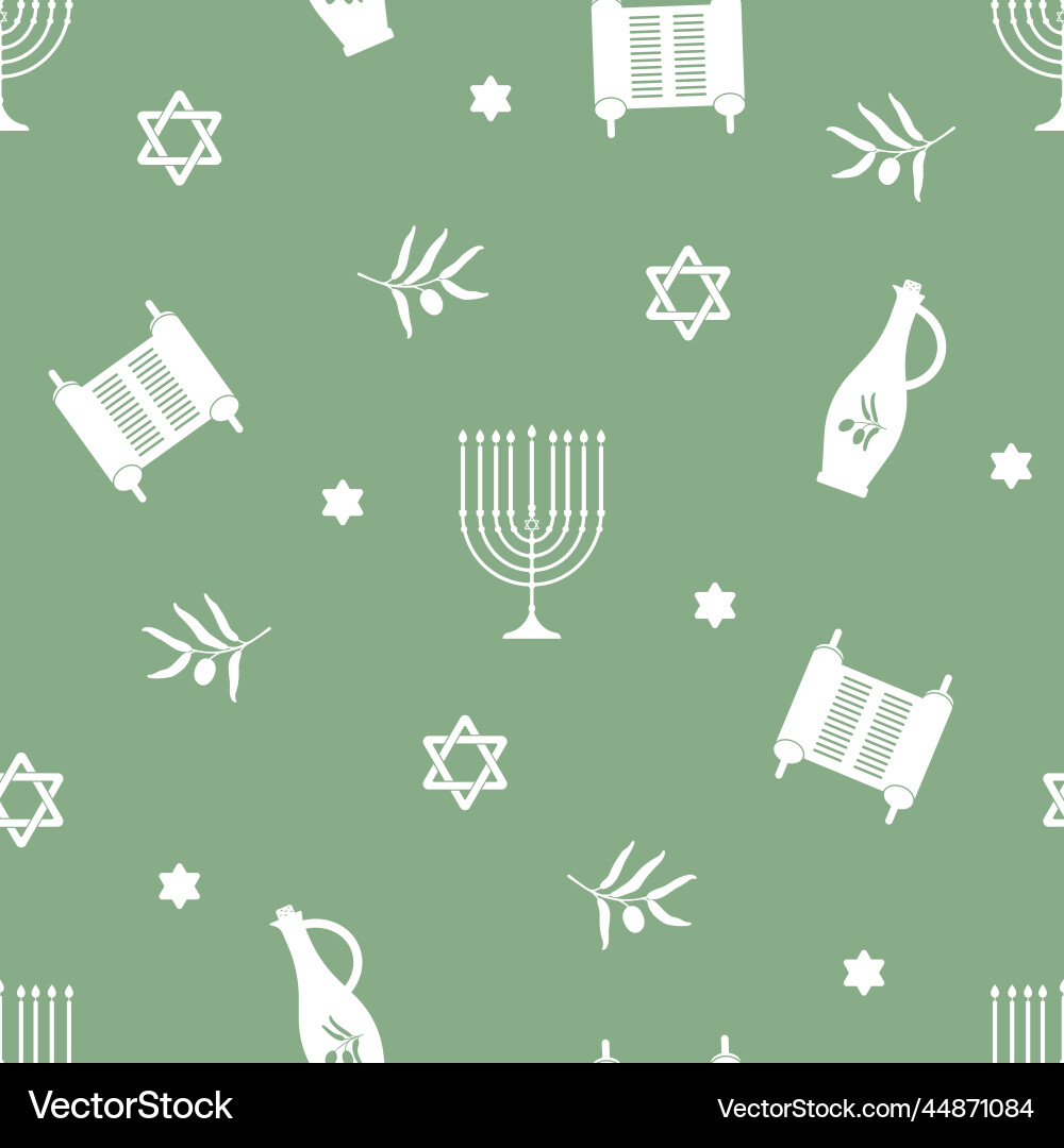 Seamless pattern with hanukkah elements Seamless pattern with hanukkah elements Vector Image