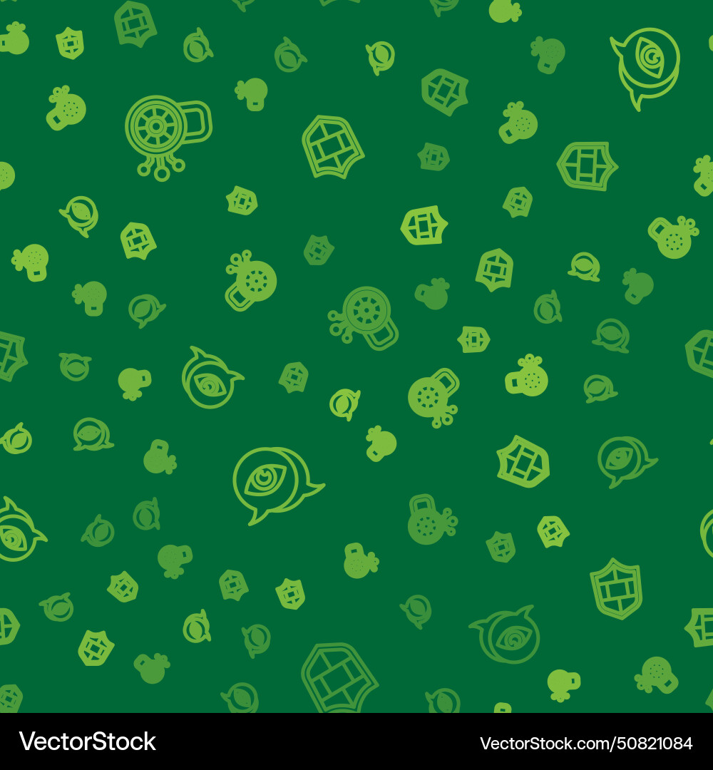 Set line cyber security eye scan and shield Set line cyber security eye scan and shield vector image