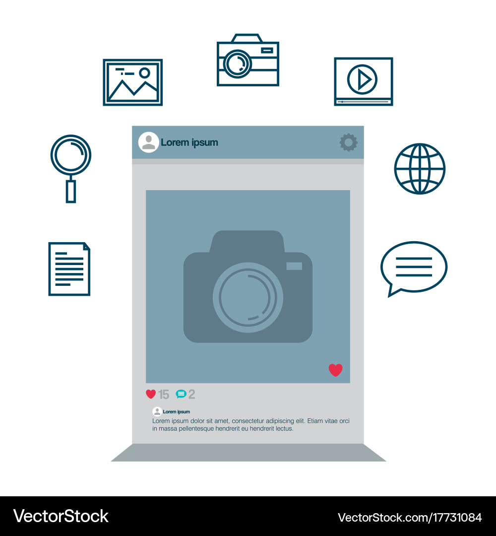 Smartphone with menu settings Vector Image