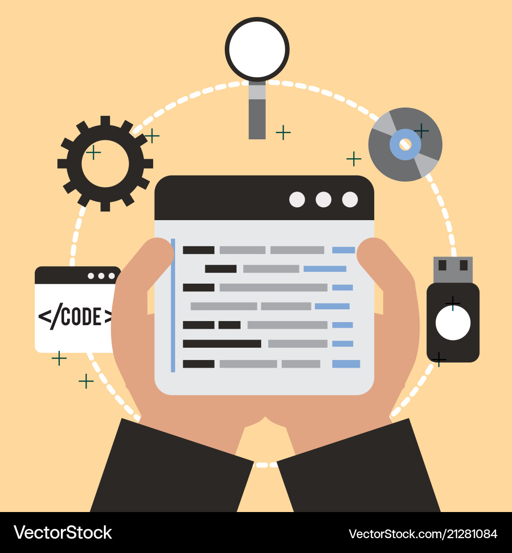 Website der Programmcodierung Website der Programmcodierung vektorbild