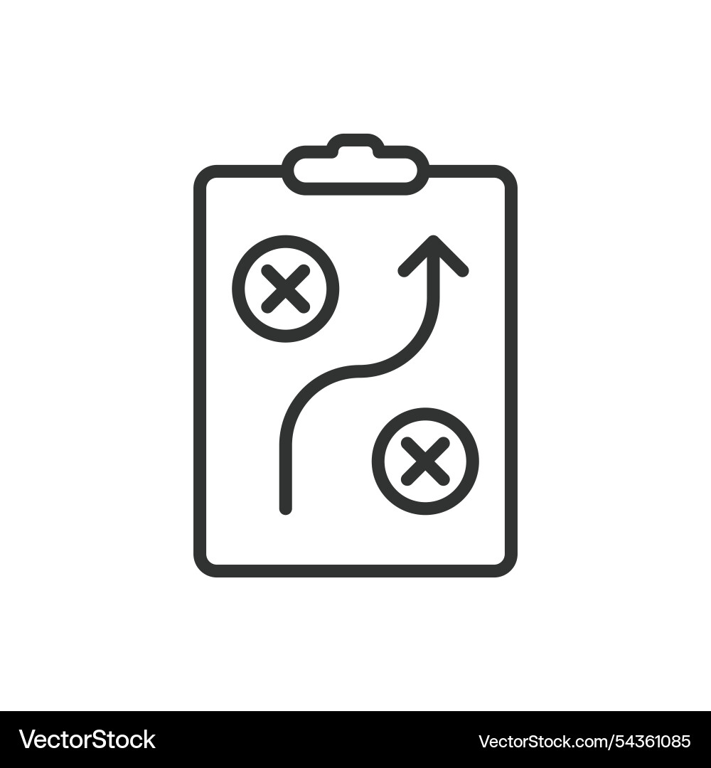 Avoid traps strategy icon in line design Avoid traps strategy icon in line design Vector Image