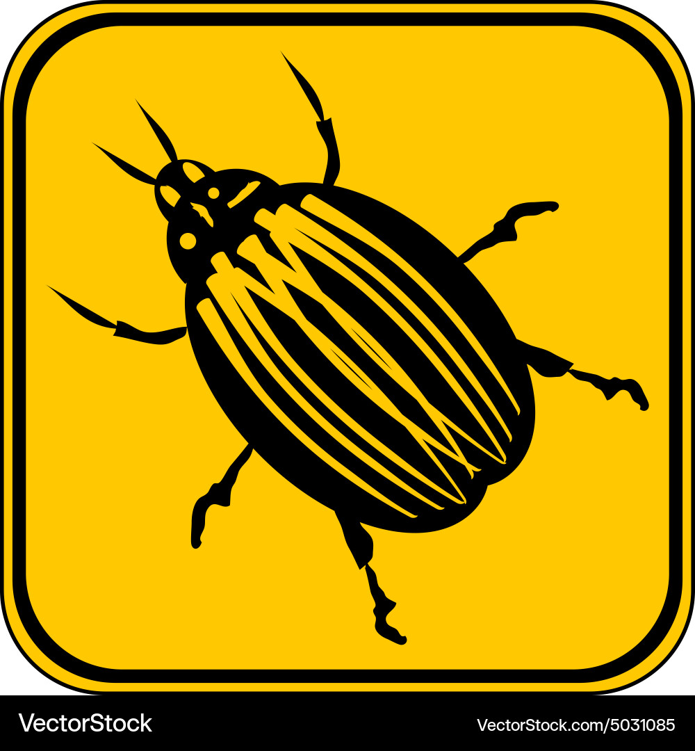 Bug button Vector Image