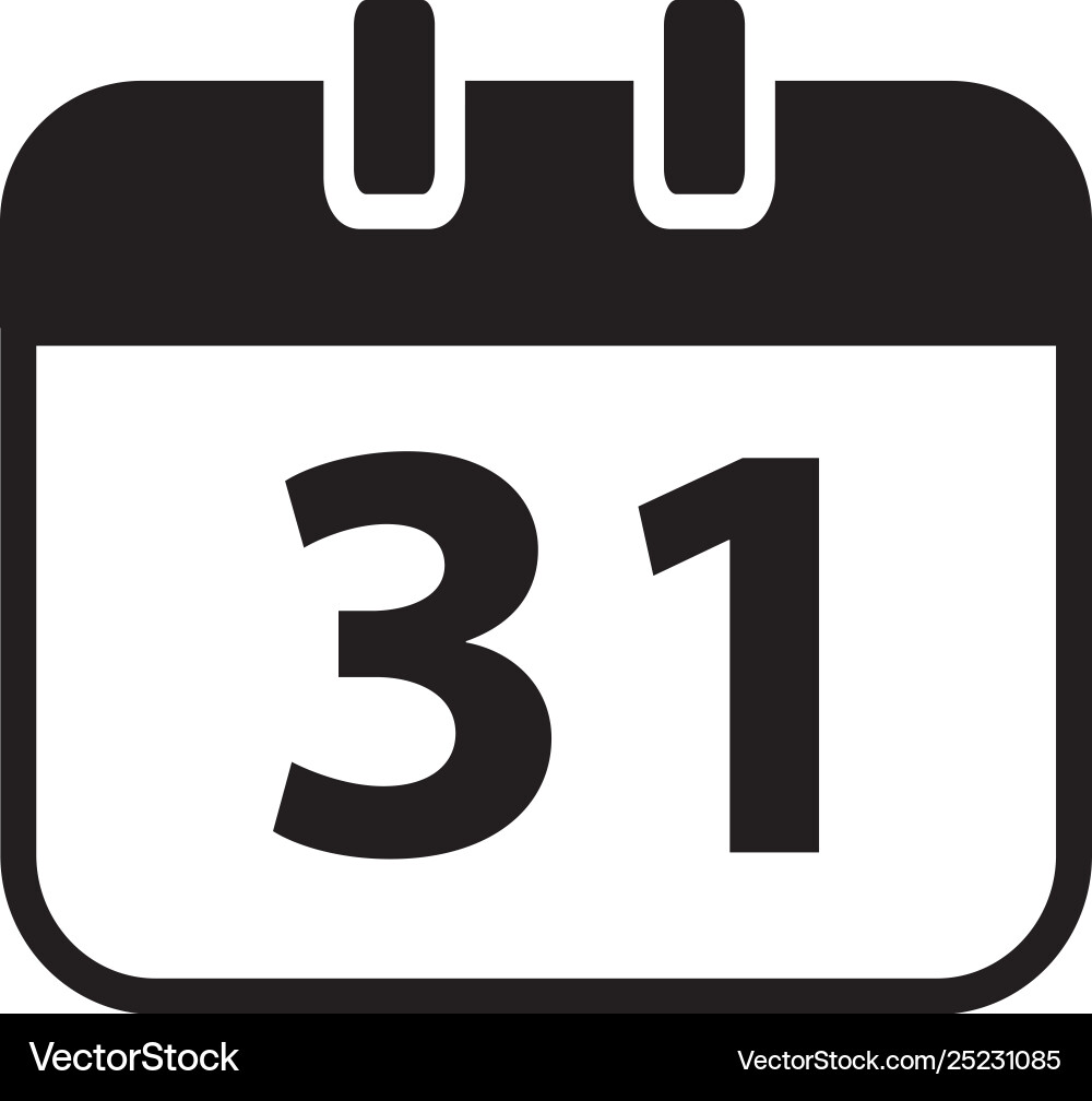 Calendar icon in flat style for apps ui websites vector image