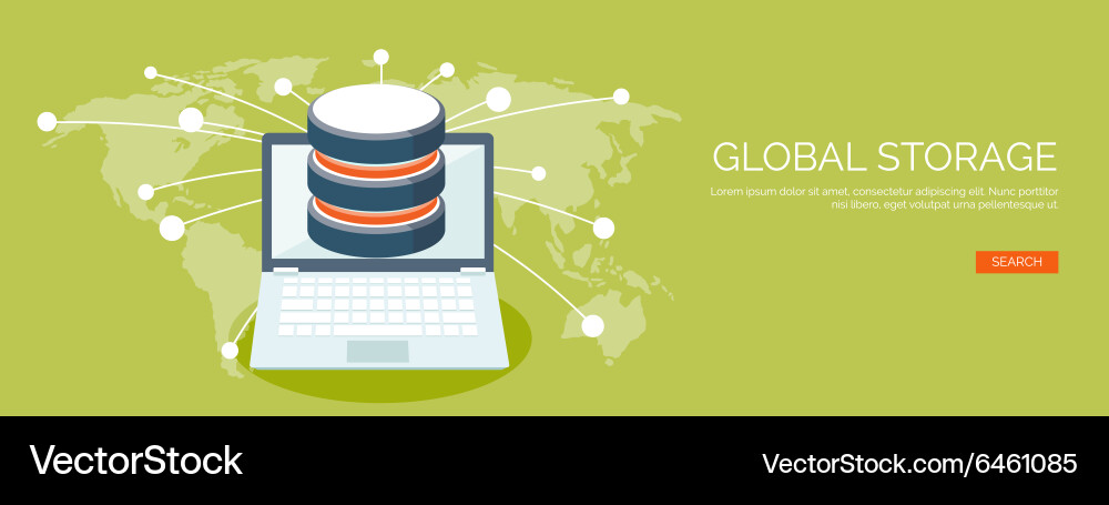 Cloud Data Storage Network vector image