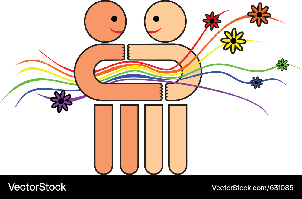 Homosexuell Paar Vektorbild