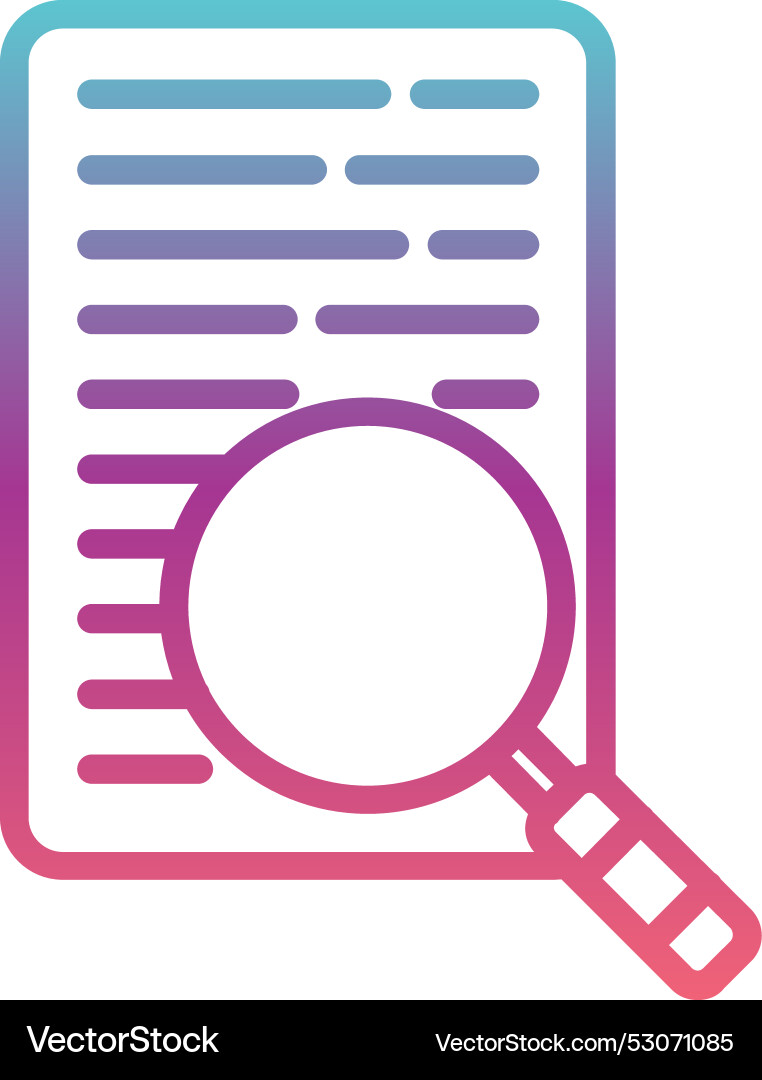 Magnifying line gradient design Vector Image