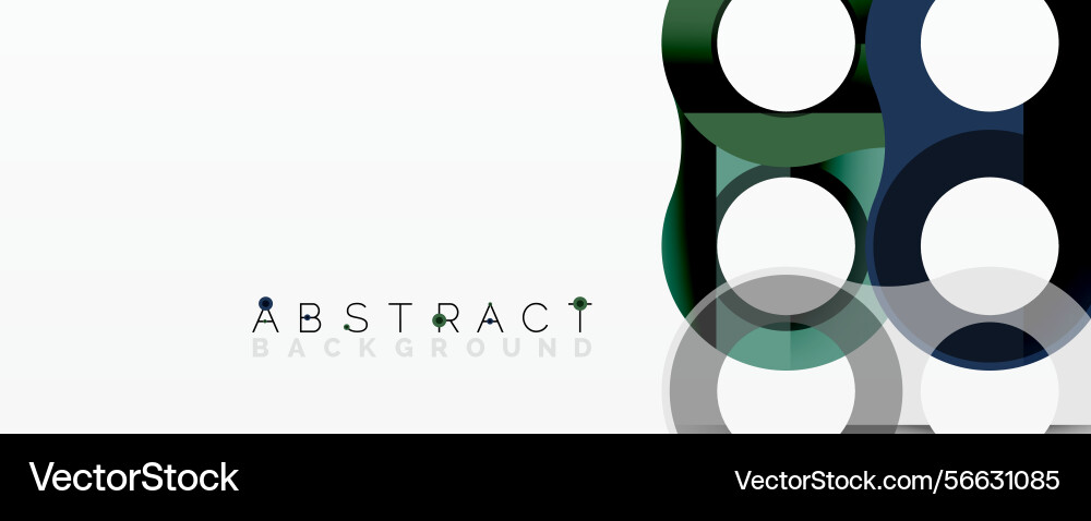 Modern abstract design features overlapping Vector Image