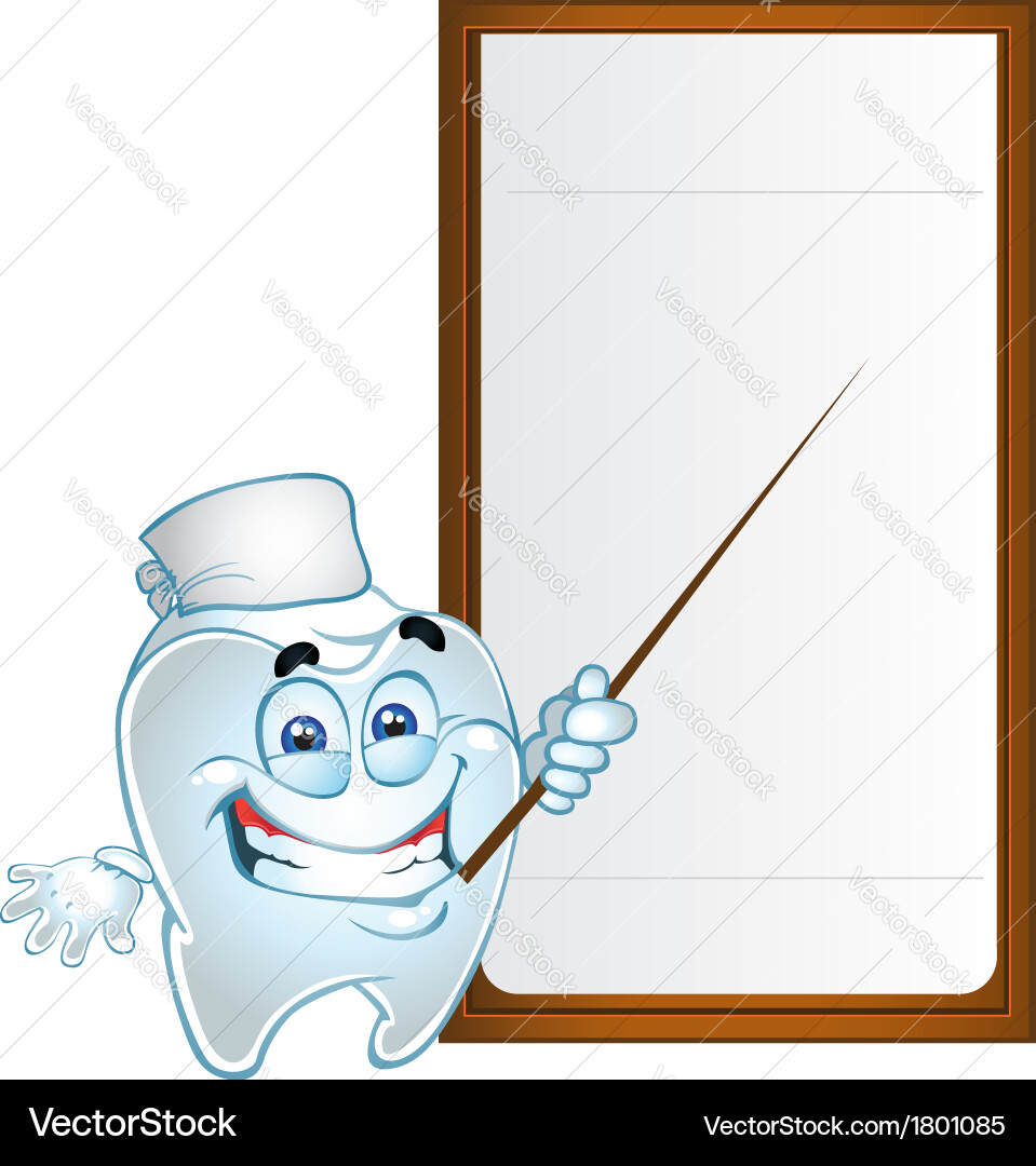 Set of batch clever tooth with text area Vector Image