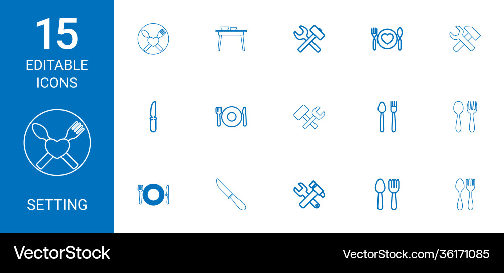 Setting icons Vector Image