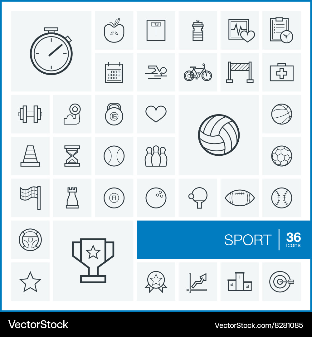 Thin line icons set and graphic design vector image