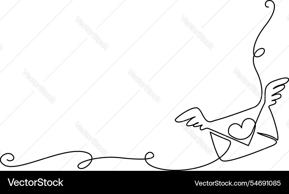 Valentines day card decoration love letter Valentines day card decoration love letter vector image
