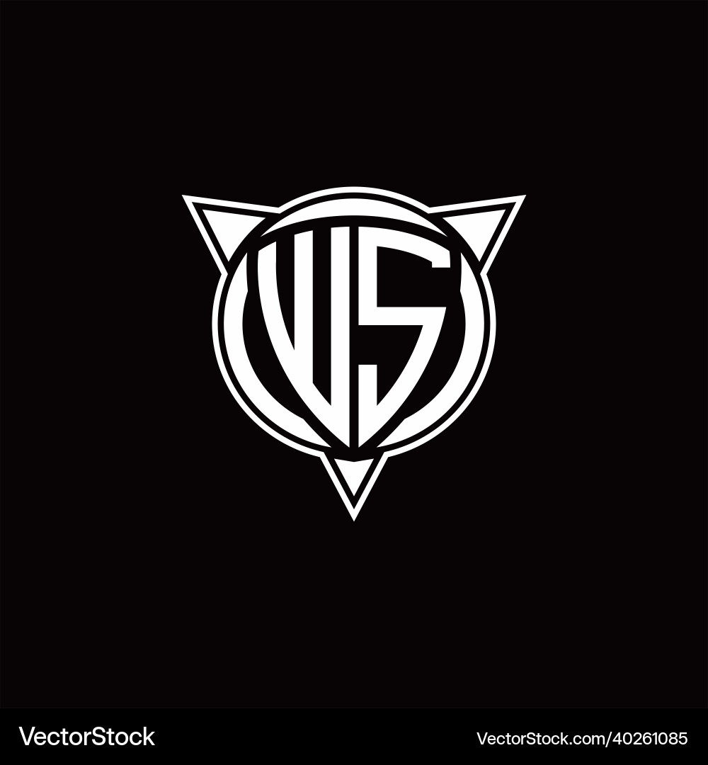 Ws logo monogram isolated with circle shape Vector Image
