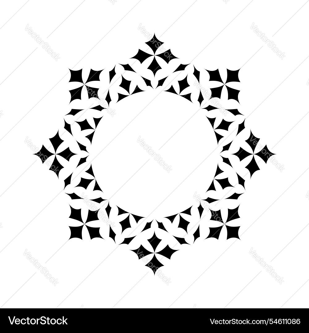 Abstract Radial Snowflake Pattern vector image