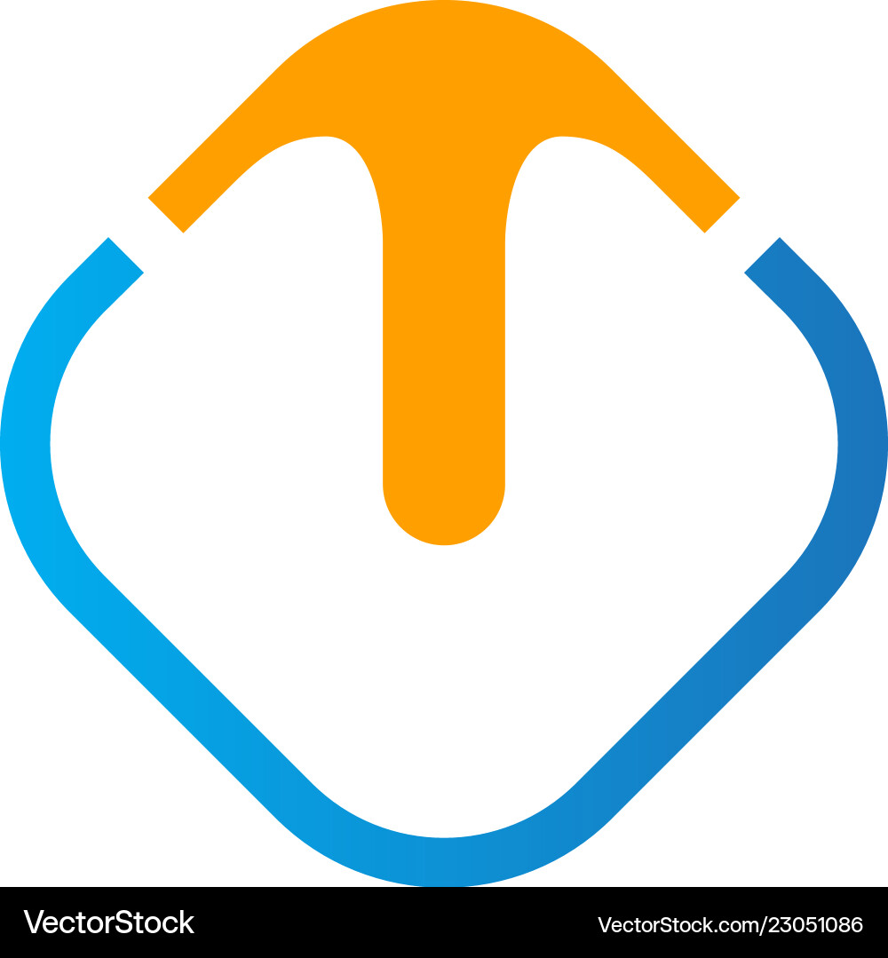 Arrow up business logo Vector Image