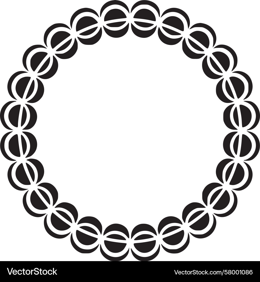 Beaded Circle Pattern Vector Image