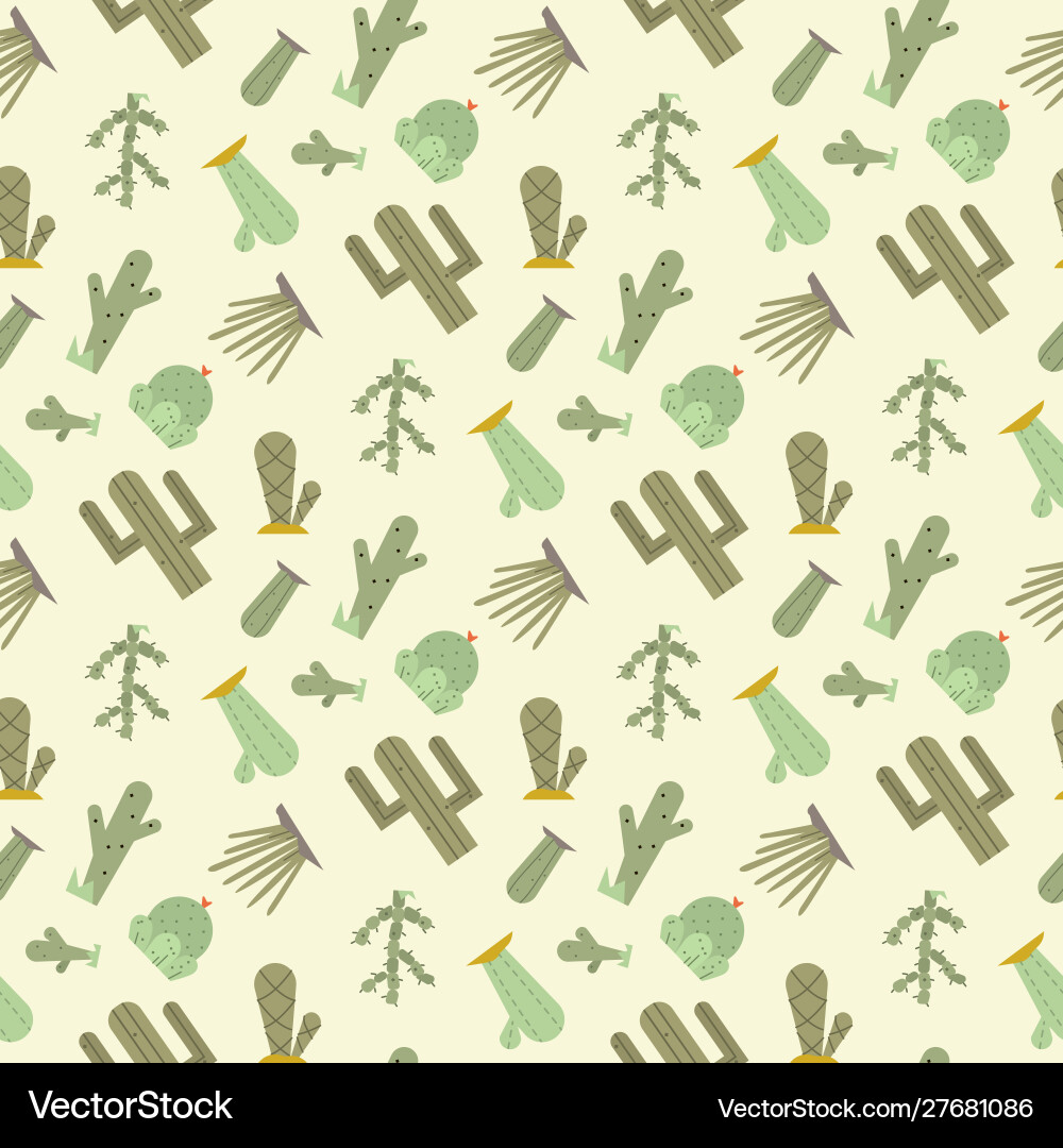 Cactus seamless pattern Cactus seamless pattern Vector Image