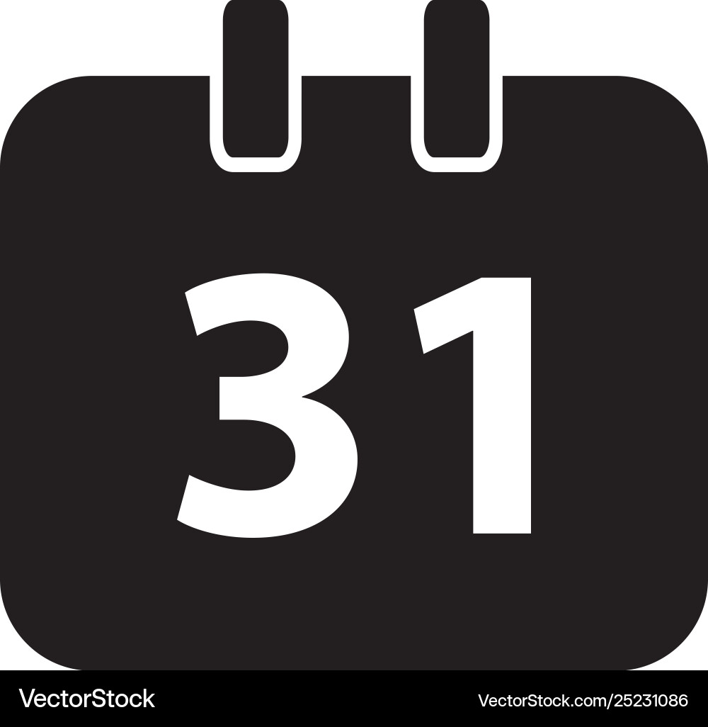 Calendar icon in flat style for apps ui websites Vector Image