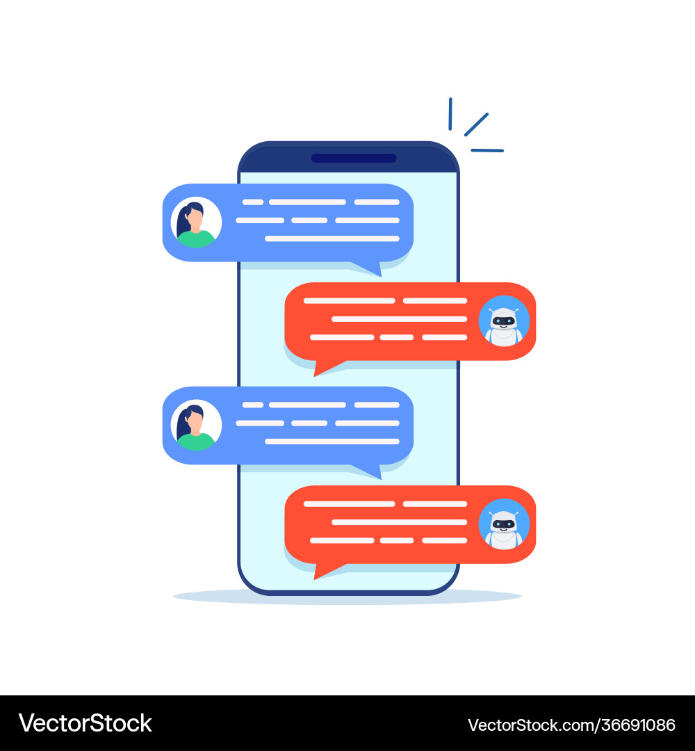 Chatbot robot concept Vector Image