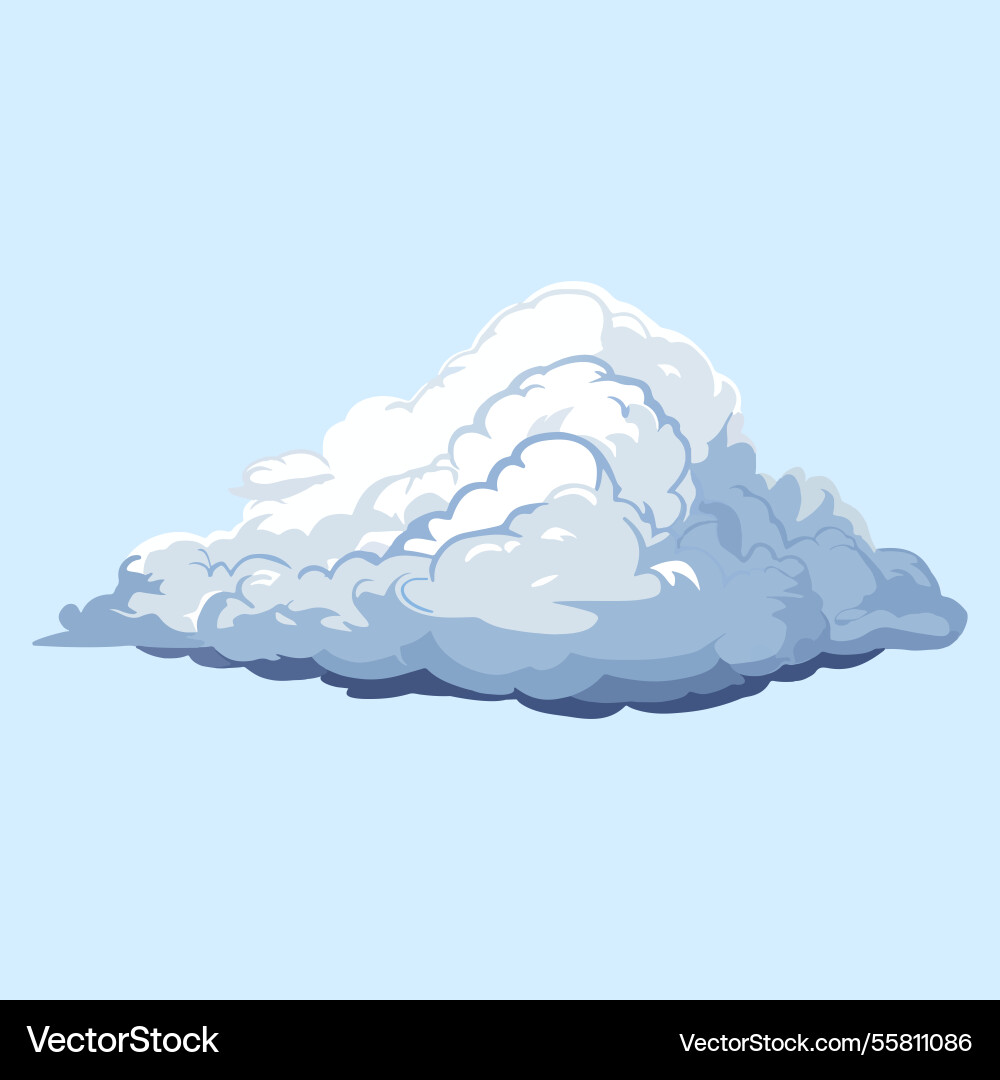 Cloud isolated design element Vector Image