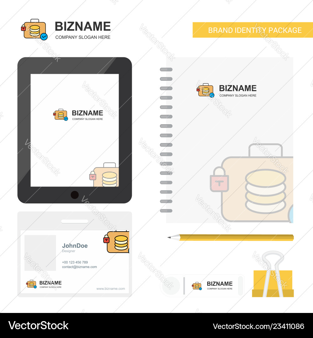 Database briefcase business logo tab app diary Vector Image