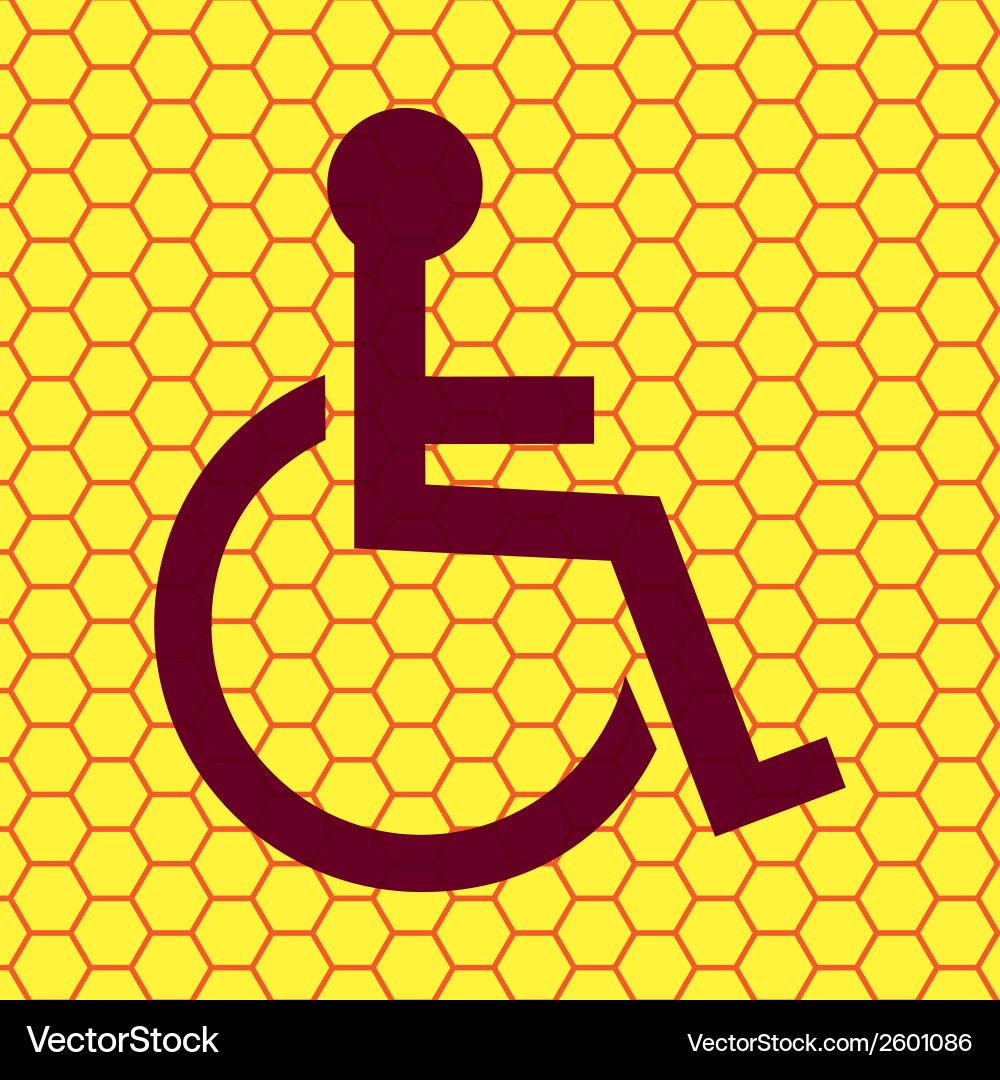 Disabled flat modern web button and space for your vector image
