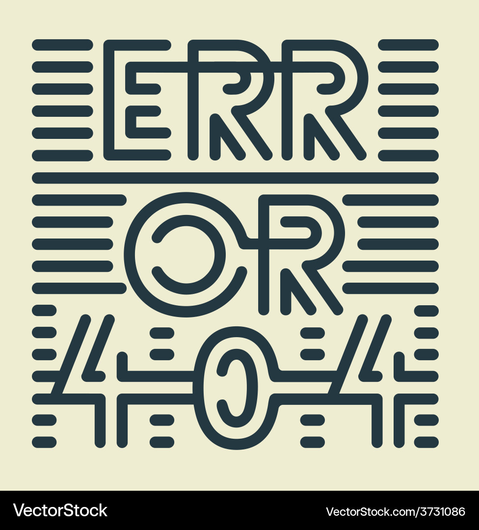 Error 404 - Patterned Error Vector Image