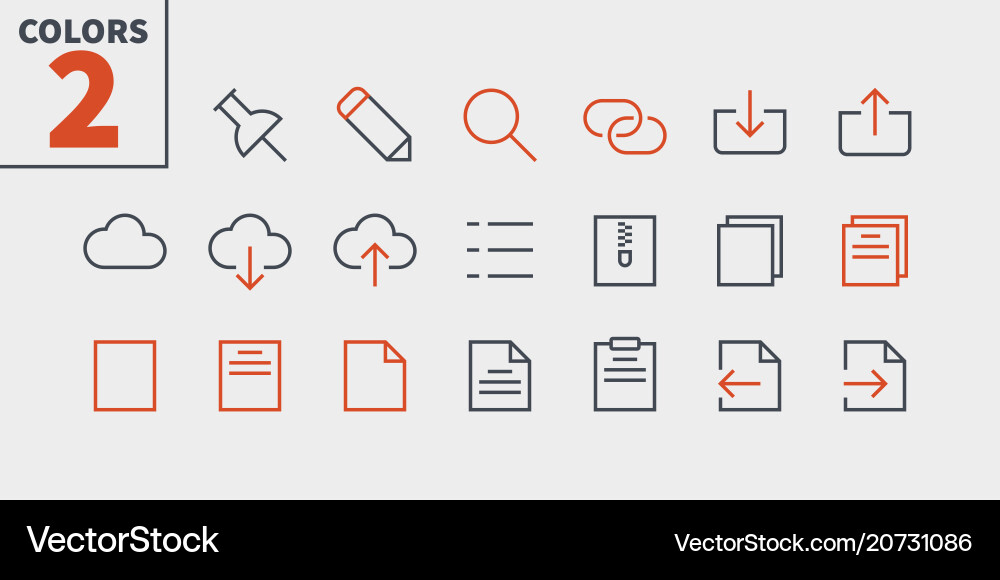File ui pixel perfect well-crafted thin File ui pixel perfect well-crafted thin vector image