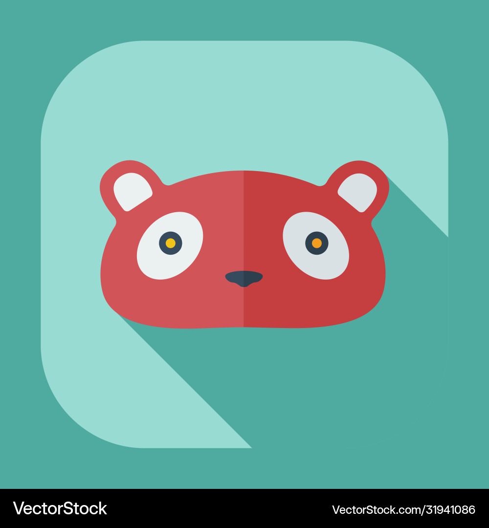 Flat modern design with shadow icons pandas Flat modern design with shadow icons pandas vector image