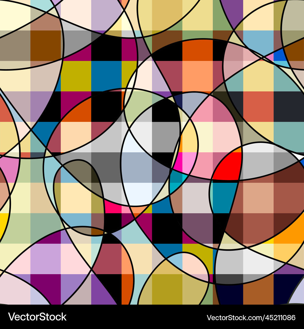 Geometric abstract pattern intersection patchwork Geometric abstract pattern intersection patchwork vector image