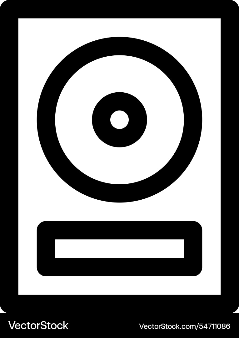 Lp icon thin linear style design isolated Lp icon thin linear style design isolated vector image