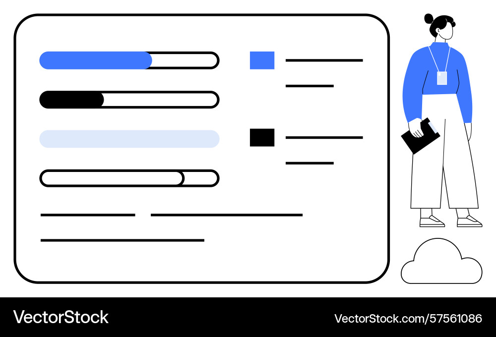 Progress bars and data representation vector image