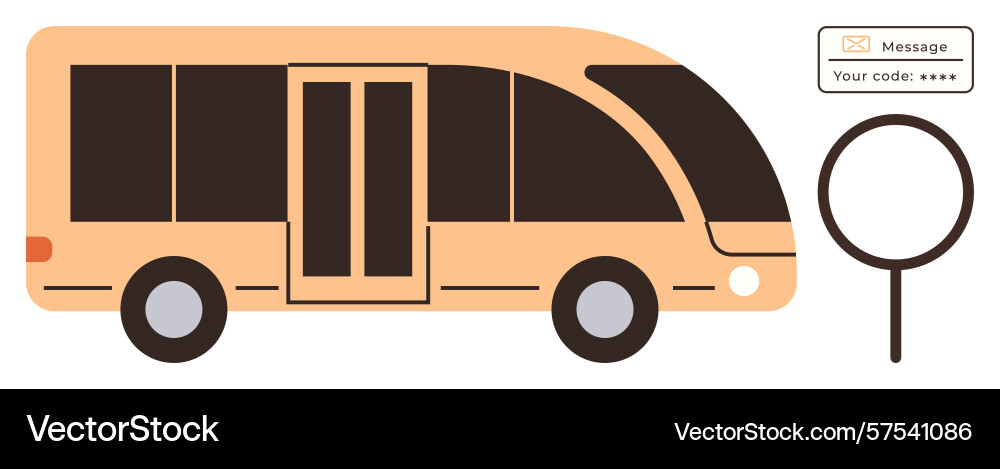 Public transport security with code validation Public transport security with code validation vector image