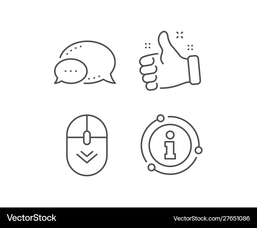Scroll down mouse line icon scrolling screen sign Vector Image