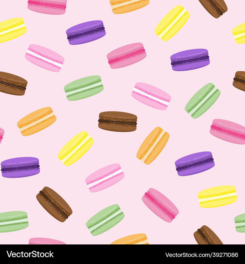 Seamless pattern with macarons Seamless pattern with macarons vector image