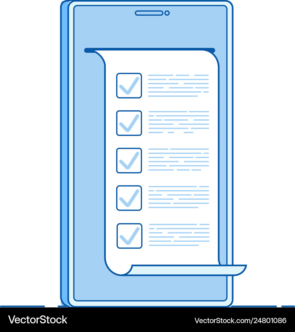 Smartphone Quiz & Test Form vector image