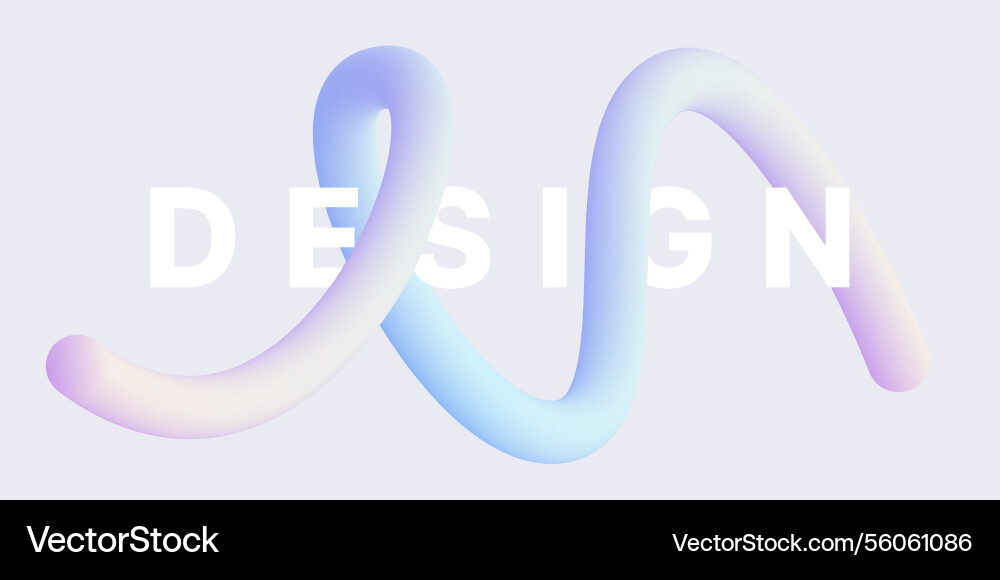 Template with colorful gradient squiggles shapes Vector Image