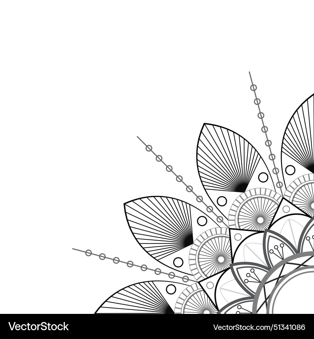 Template with corner pattern Template with corner pattern vector image
