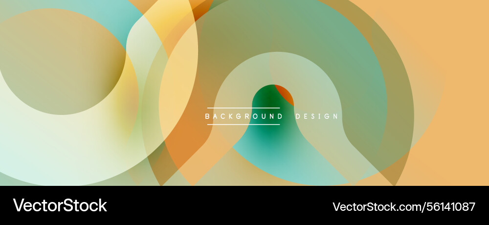 Abstract design features overlapping circles vector image