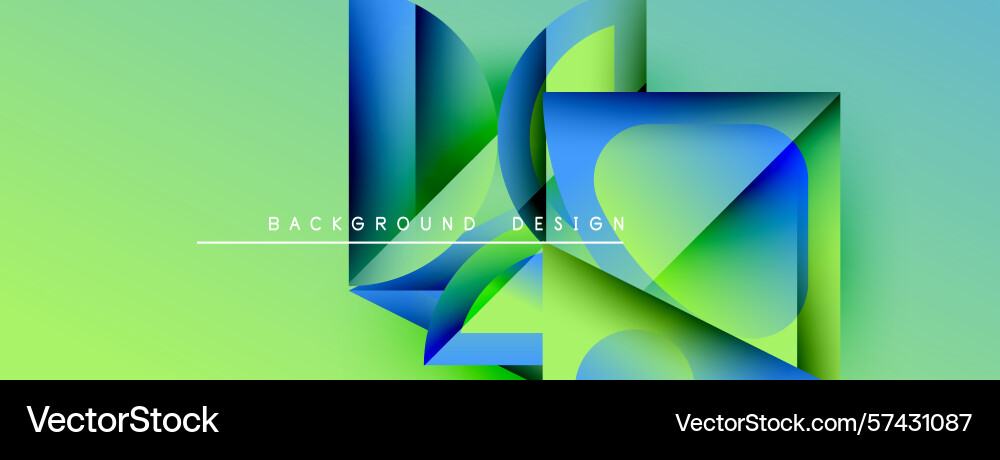 Abstract geometric shapes overlap creating Vector Image