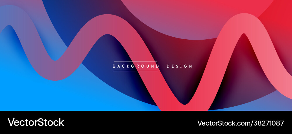 Abstract gradient background with wave line Vector Image