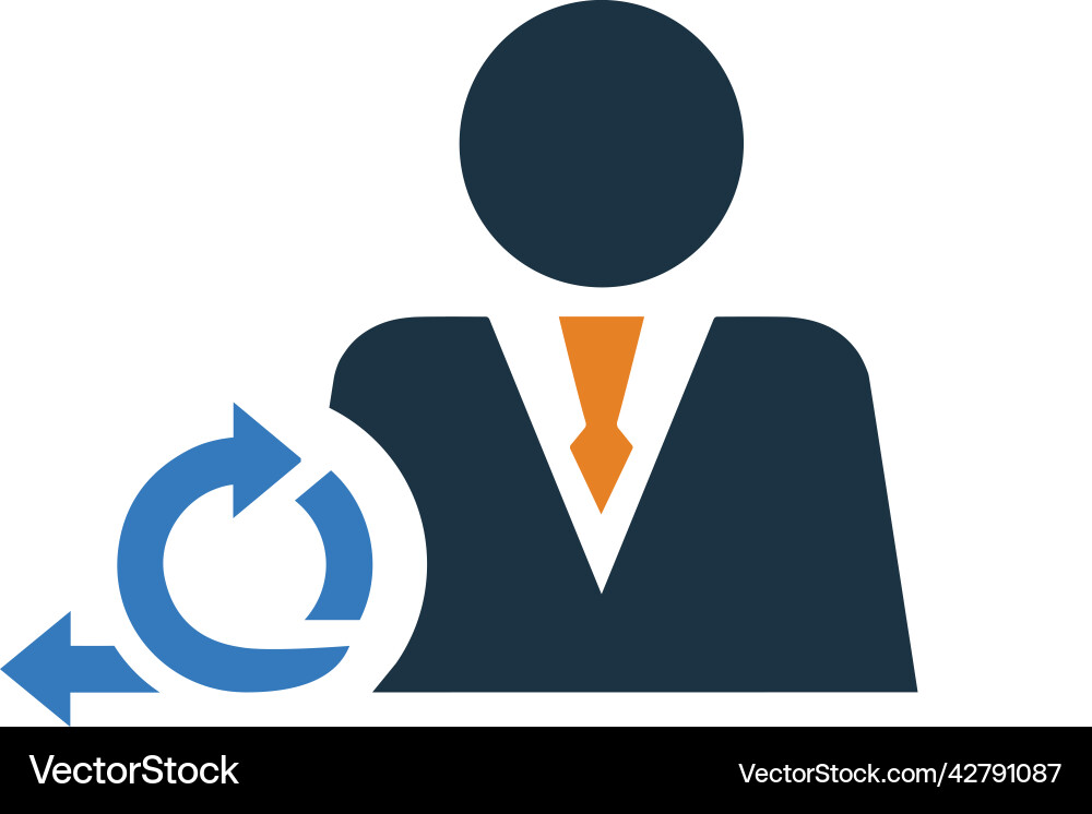 Agile manager scrum icon simple editable vector image
