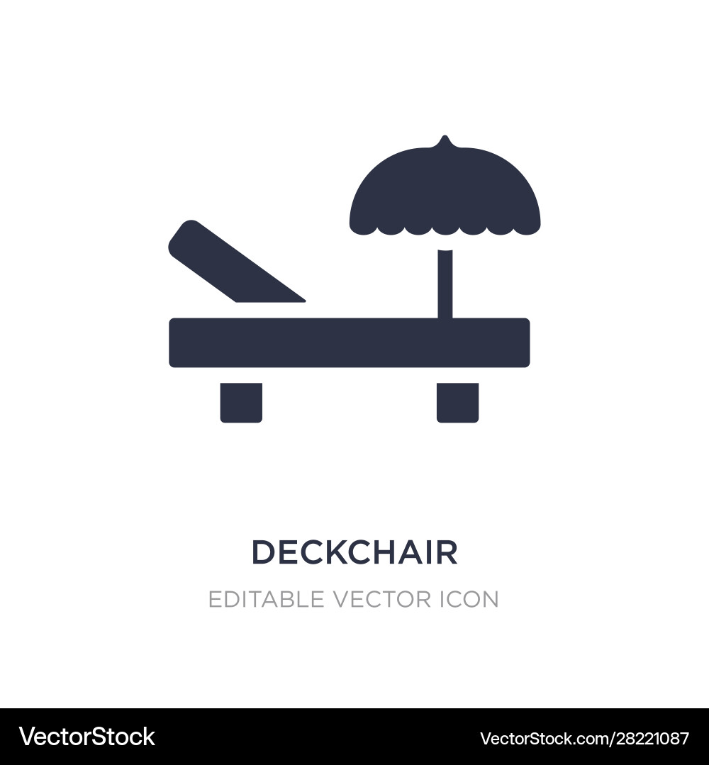 Deckchair icon on white background simple element Deckchair icon on white background simple element vector image